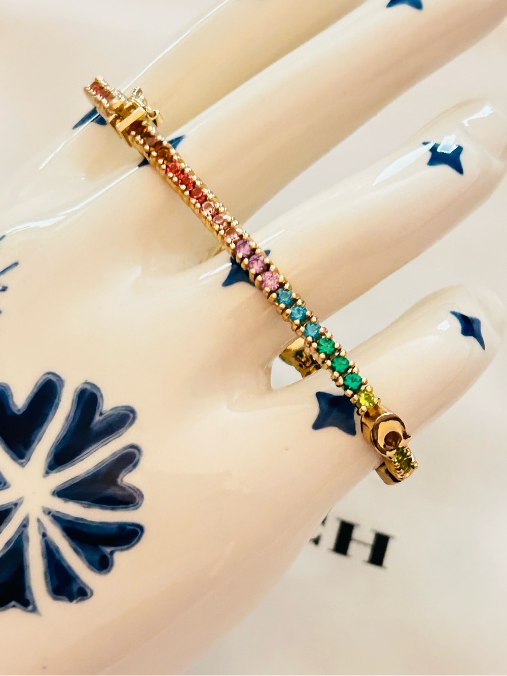 NWOT Coach Rainbow Tennis Bracelet - Picture 2 of 15